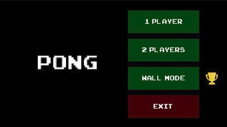 Pong game screenshot