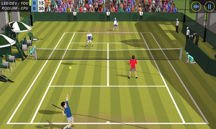 Flick Tennis game screenshot